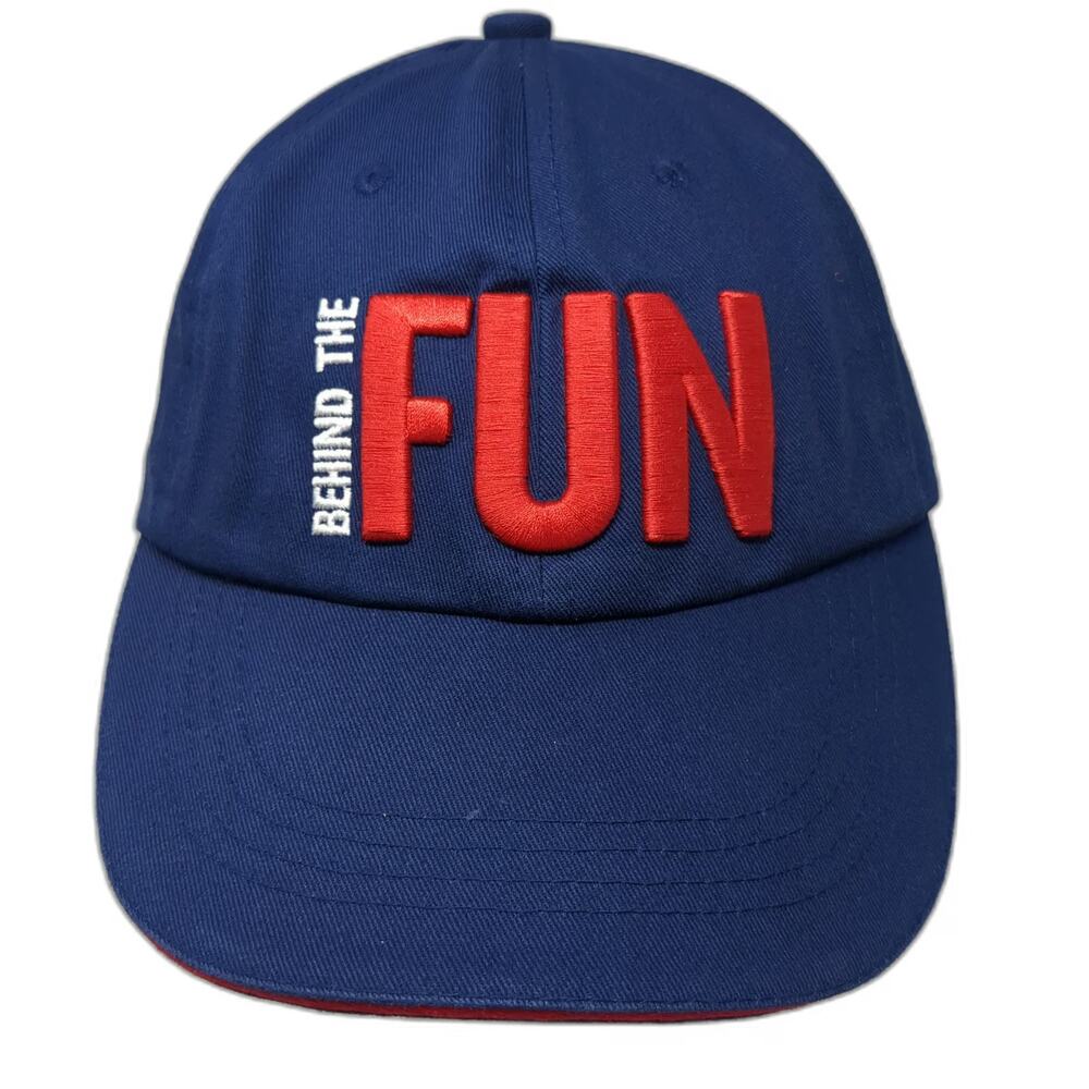 Carnival Adventures Baseball Cap Blue Red One Size Behind The Fun Strapback Hat